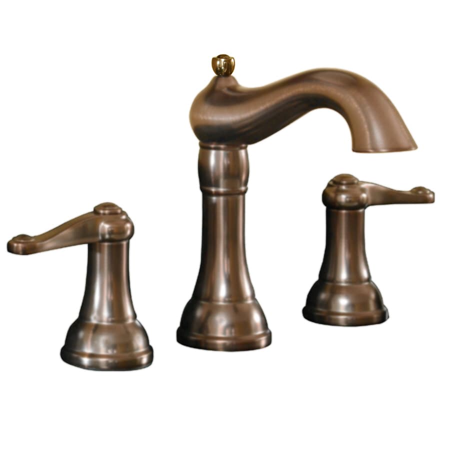 AquaSource FW0B4406RL Oil-Rubbed Bronze 2-handle Widespread WaterSense Bathroom Sink Faucet with Drain