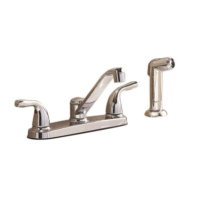 Project Source Chrome 2 Handle Deck Mount Low Arc Residential