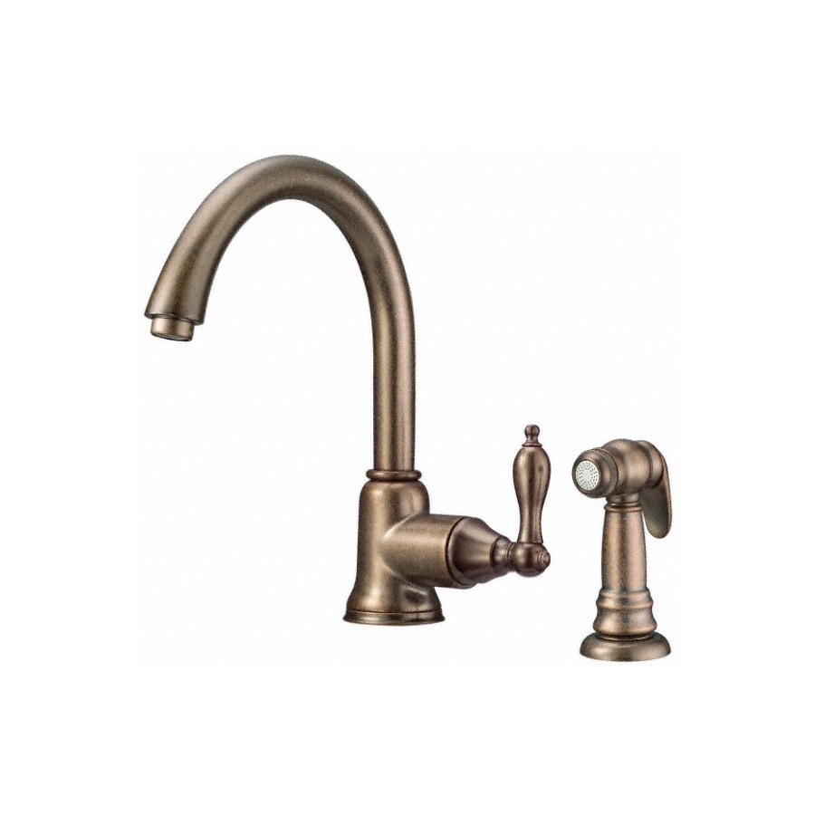 Danze D401540RBD Fairmont Distressed Bronze High-Arc Kitchen Faucet with Side Spray