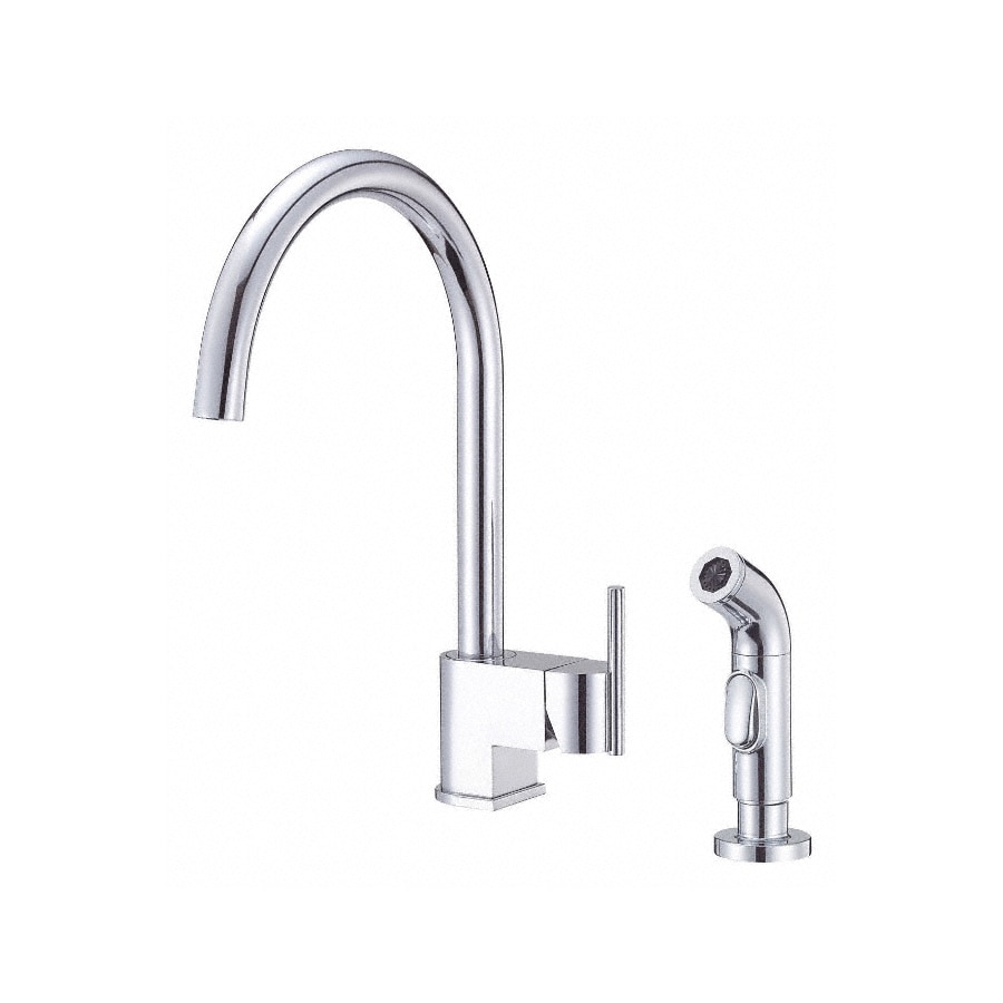 Danze D401542 Como Chrome Single Handle High-arc Kitchen Faucet with Side Spray Included