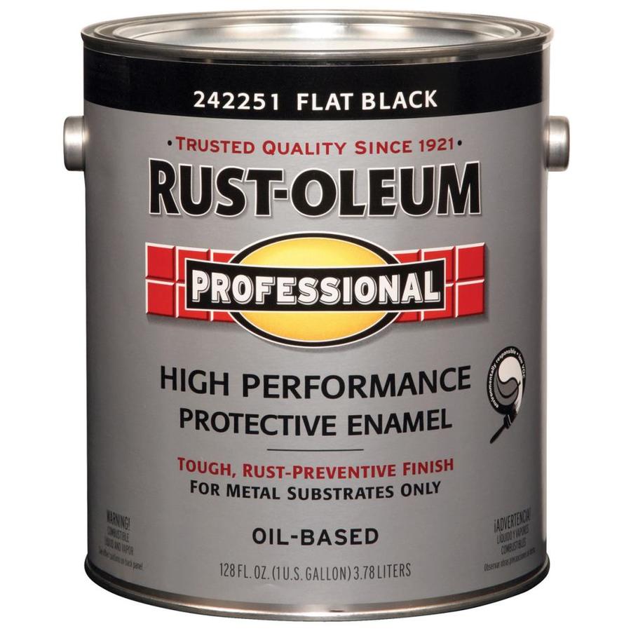 rust oleum spray paint flat black