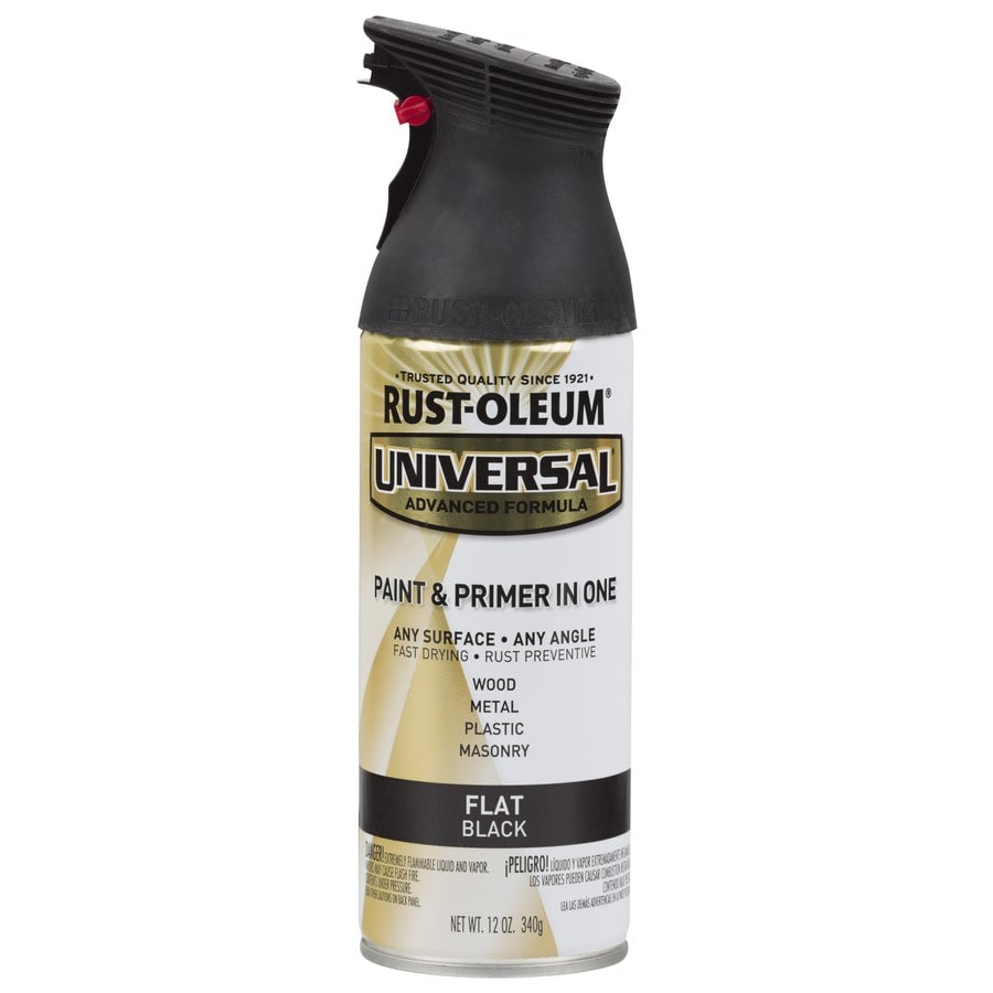 Shop Rust-Oleum Universal Flat Black Enamel Spray Paint 