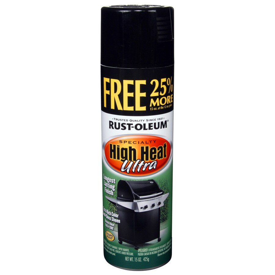 Shop Rust Oleum 15 oz Black Semi Gloss Spray Paint At Lowes