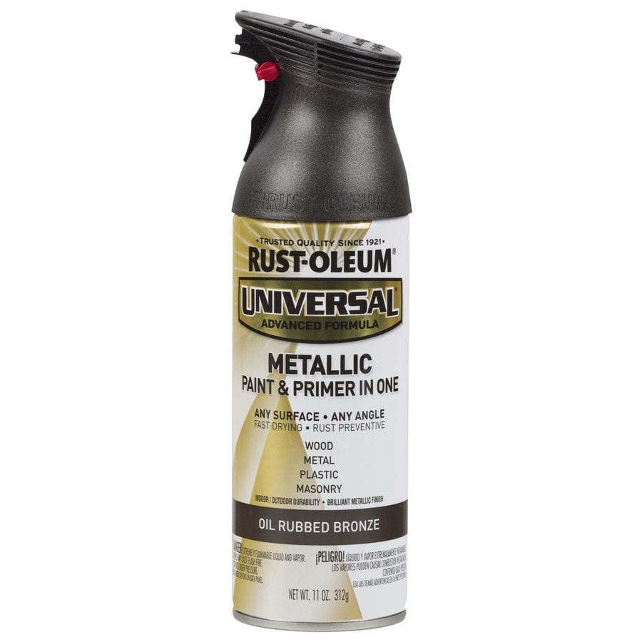 Universal Flat Oil Rubbed Bronze Metallic Spray Paint And Primer In One Actual Net Contents 11 Oz