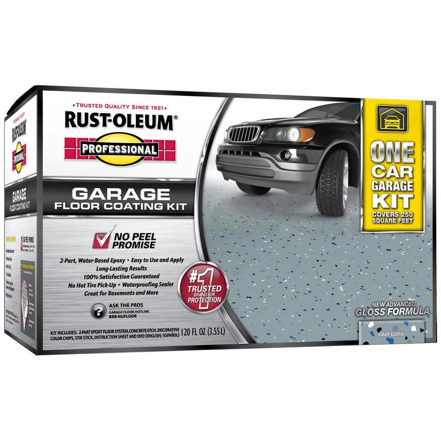 Rust Oleum High Performance 2 Part Gray Gloss Garage Floor Epoxy