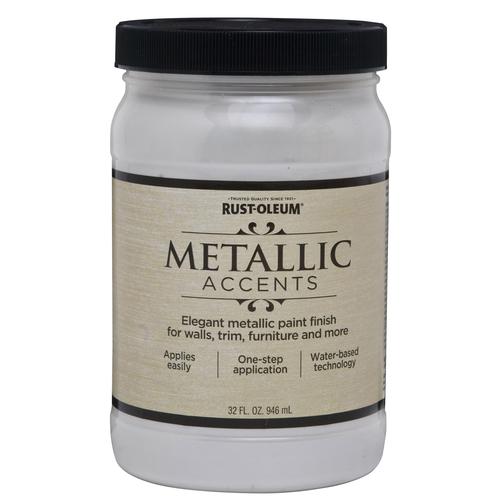 Rust Oleum Metallic Accents White Pearl Metallic Gloss Metallic Latex Interior Paint Actual Net Contents 32 Fl Oz At Lowes Com