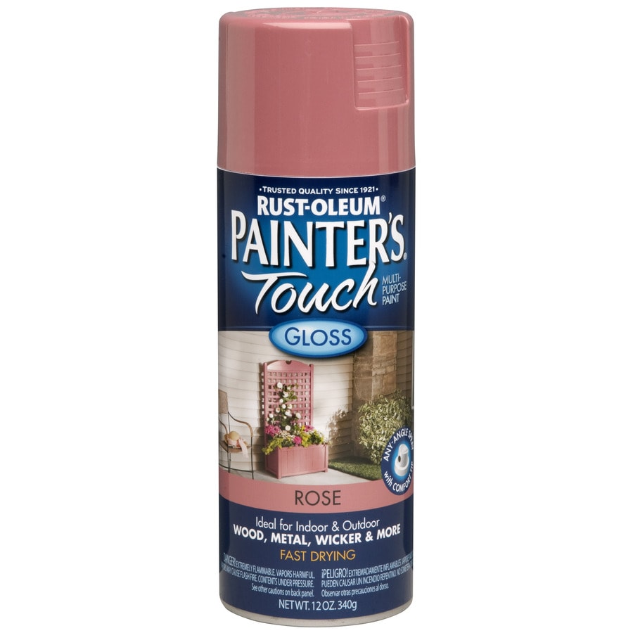 Rust Oleum Painter S Touch 12 Oz Rose Gloss Spray Paint In The Spray   020066196387 