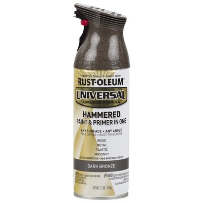 Rust Oleum Universal Gloss Dark Bronze Hammered Spray Paint And