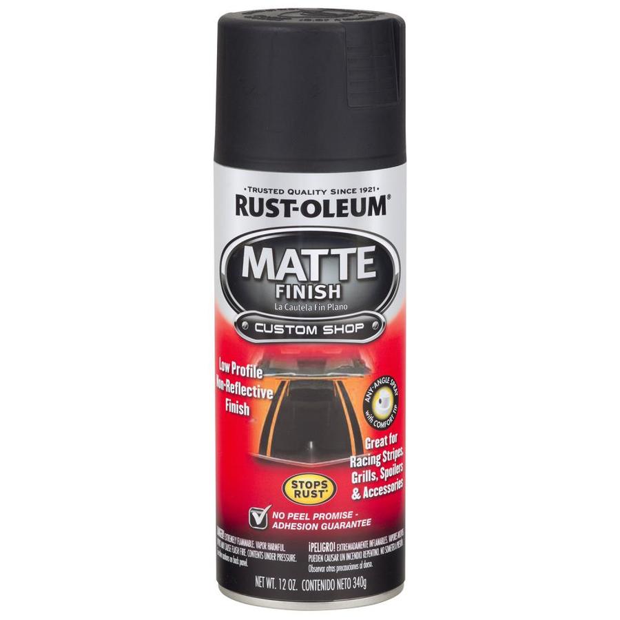 Rust Oleum Matte Black Spray Paint Actual Net Contents 12 Oz At   020066214081 