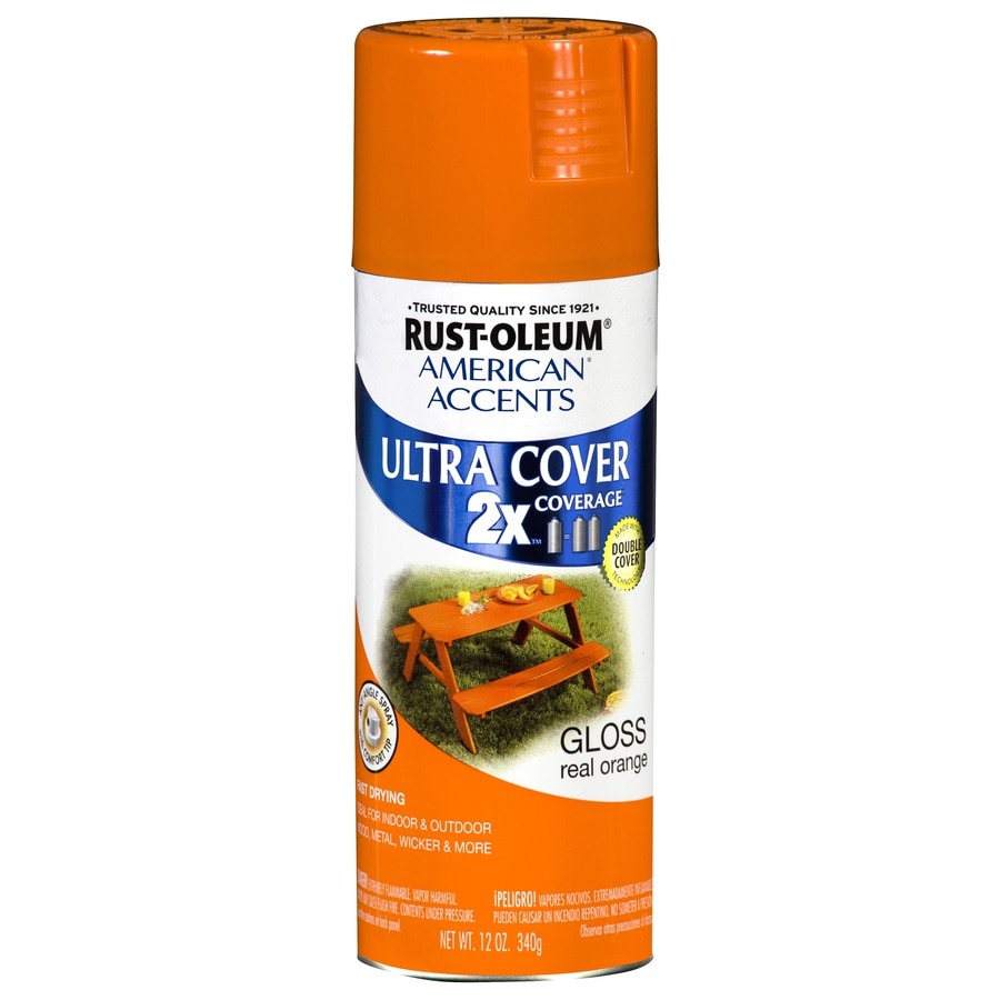 rust oleum spray paint orange