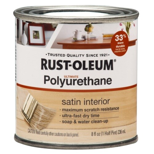 Rust-Oleum Ultimate 8-fl oz Satin Water-Based Polyurethane at Lowes.com