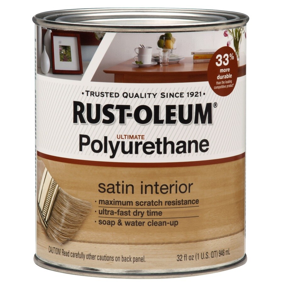 Rust Oleum Ultimate 32 Fl Oz Satin Water Based Polyurethane At Rust Oleum Ultimate 32 Fl Oz Satin