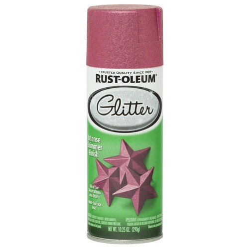 RustOleum Satin Pink Glitter Spray Paint (Actual Net Contents 10.25