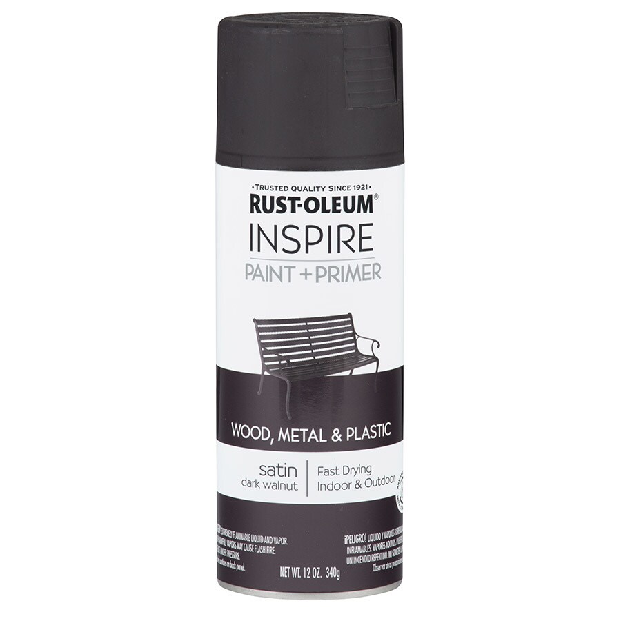 RustOleum Satin Dark Walnut Spray Paint and Primer In One (Actual Net