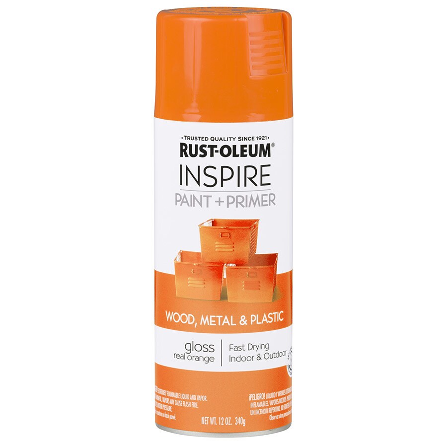 Rust Oleum Gloss Real Orange Spray Paint And Primer In One Actual