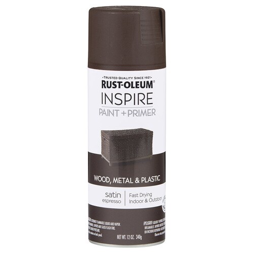 RustOleum Satin Espresso Spray Paint and Primer In One WT. 12oz