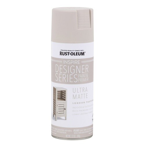 RustOleum Designer Series Matte London Taupe Spray Paint and Primer In One (Actual Net Contents