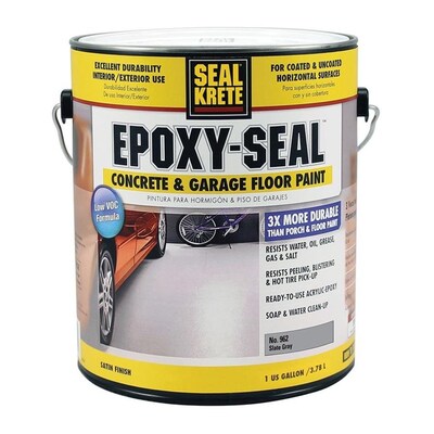Seal Krete Epoxy Seal 1 Part Slate Gray Satin Garage Floor Epoxy