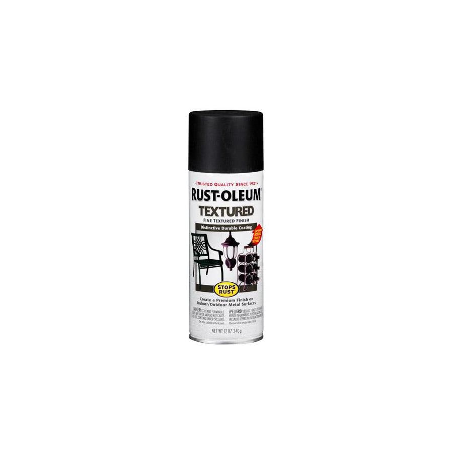 Rust-Oleum 7220830 Textured Spray Paint, 12 oz, Black - Spray Paints 