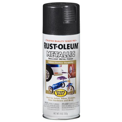 Rust Oleum Stops Rust Gloss Black Night Metallic Spray Paint Actual Net Contents 11 Oz In The Spray Paint Department At Lowes Com