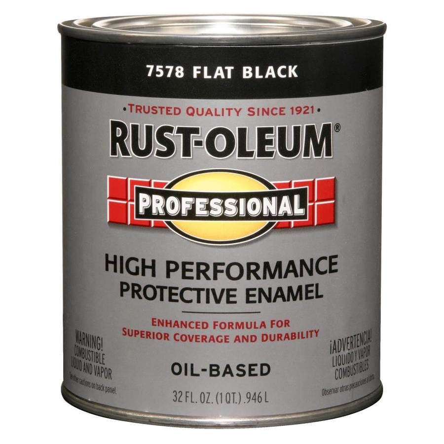 Professional Black Flat Oil Based Enamel Interior Exterior Paint Actual Net Contents 32 Fl Oz