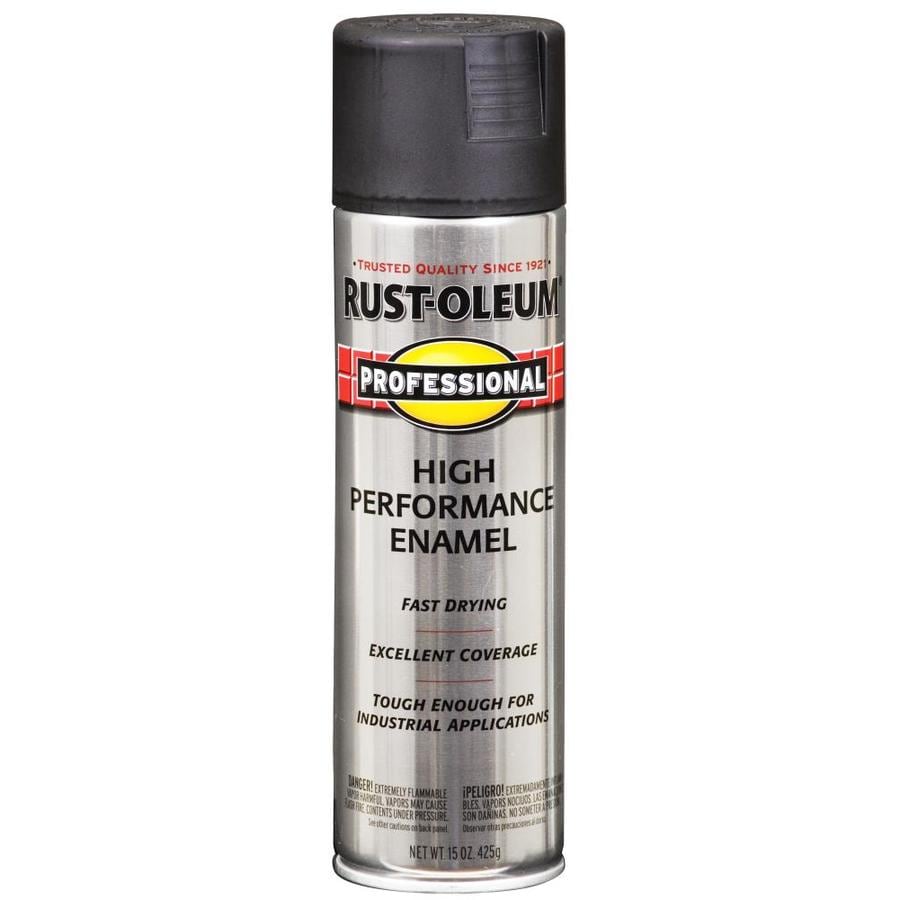 rust oleum spray paint flat black