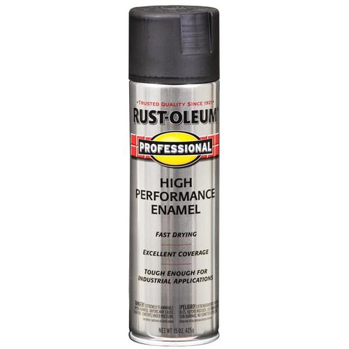 Rust-Oleum Professional Flat Black Spray Paint (Actual Net Contents: 15 ...