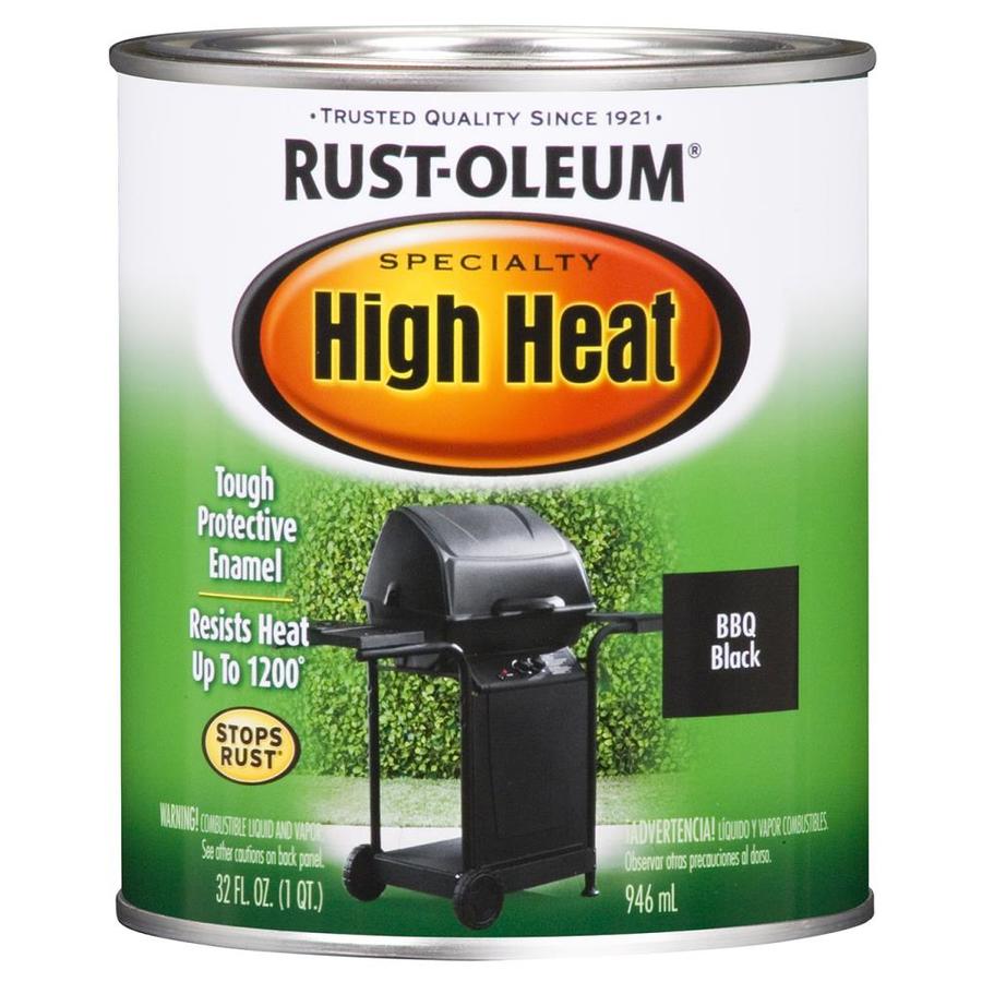 Specialty Ready Mix Flat High Heat Black Flat Enamel Interior Exterior Paint Actual Net Contents 32 Fl Oz