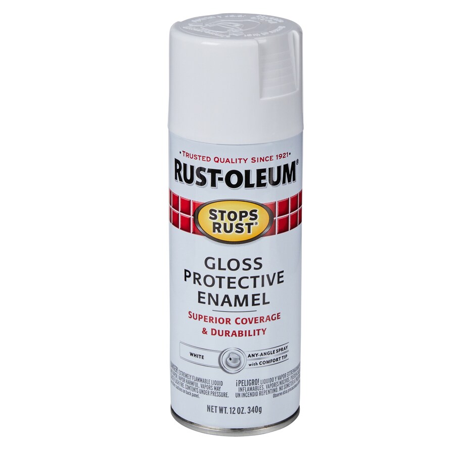 Rust-Oleum Stops Rust Gloss White Spray Paint (NET WT. 12-oz) in the ...