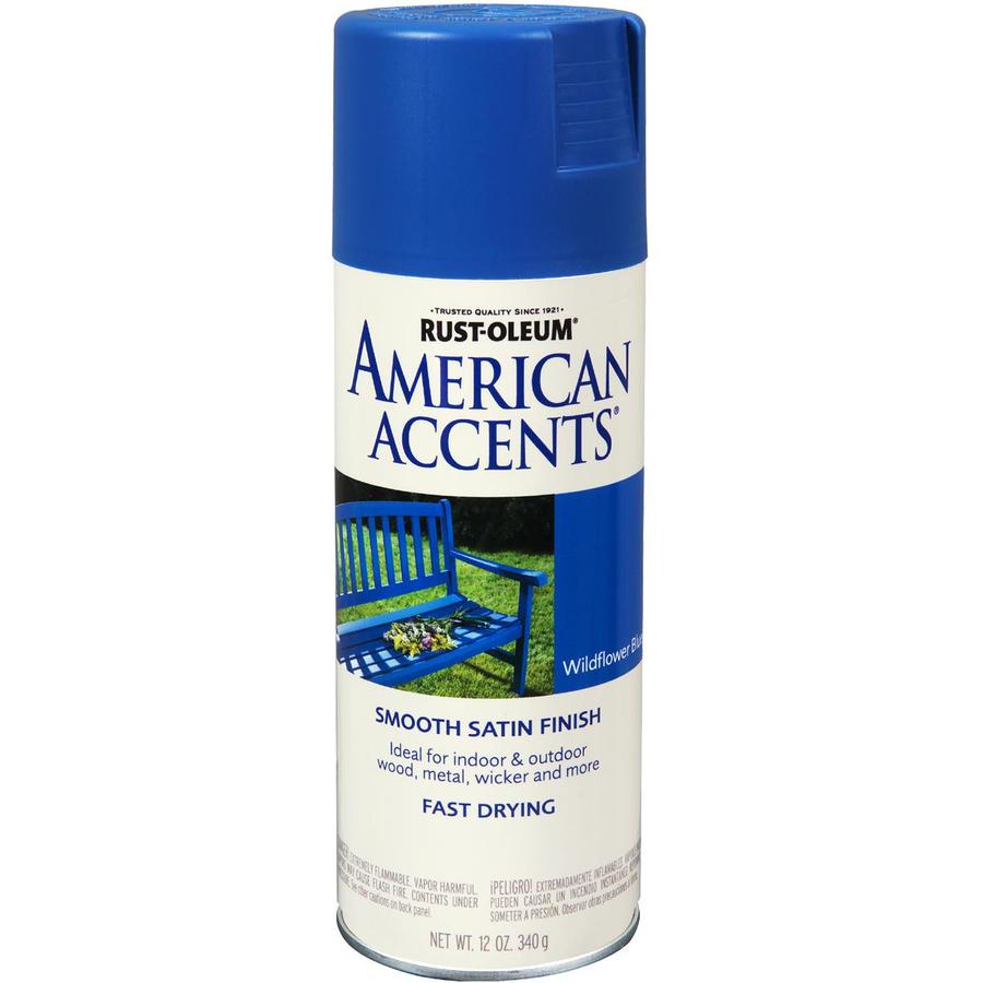 RustOleum 12 Oz. Wildflower Blue Satin Spray Paint at