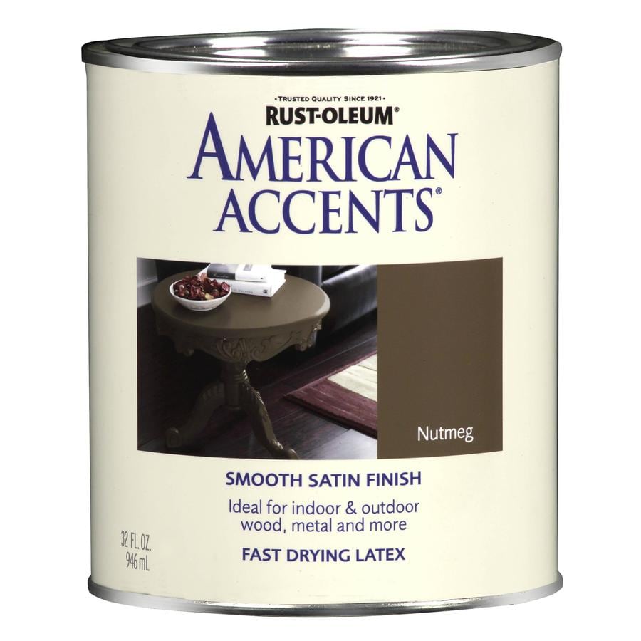 RustOleum American Accents Quart Interior/Exterior Satin Nutmeg Paint