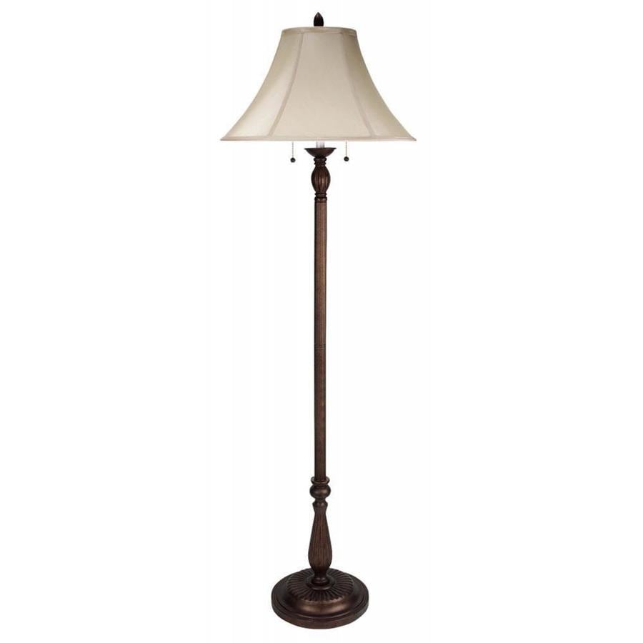 Shop Axis 62-in Antique Rust 3-Way Torchiere Floor Lamp with Fabric