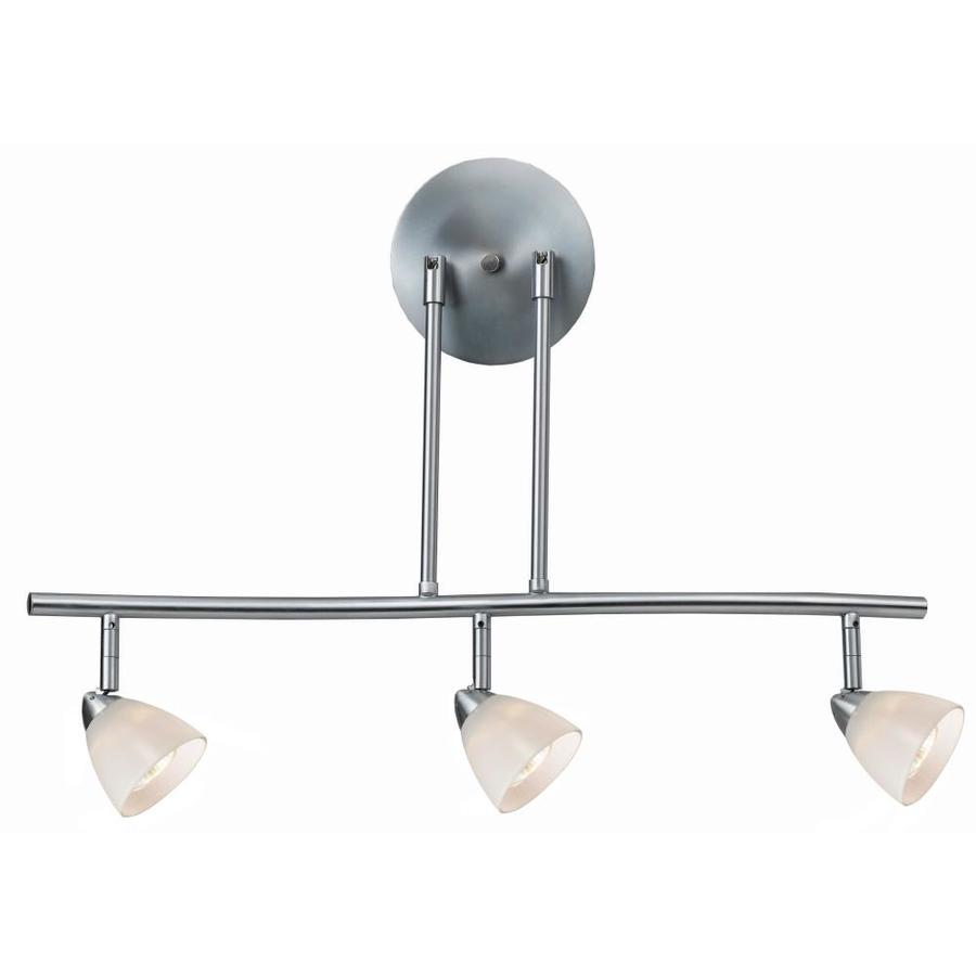 Cal Lighting Serpentine 3 Light 24 In Brushed Steel Dimmable Glass Cal Lighting Serpentine 3 Light 24 In Brushed Steel Dimmable Glass Pendant Linear Track