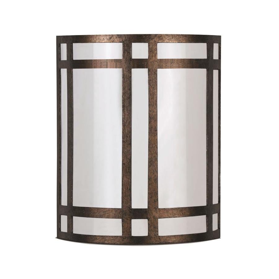 Shop Axis 16-in W 1-Light Rust Corner Wall Sconce at Lowes.com