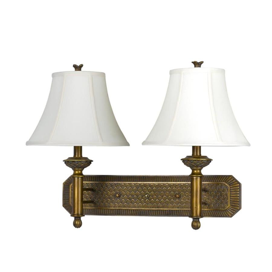 Axis 12in W 2Light Antique gold Arm Wall Sconce at