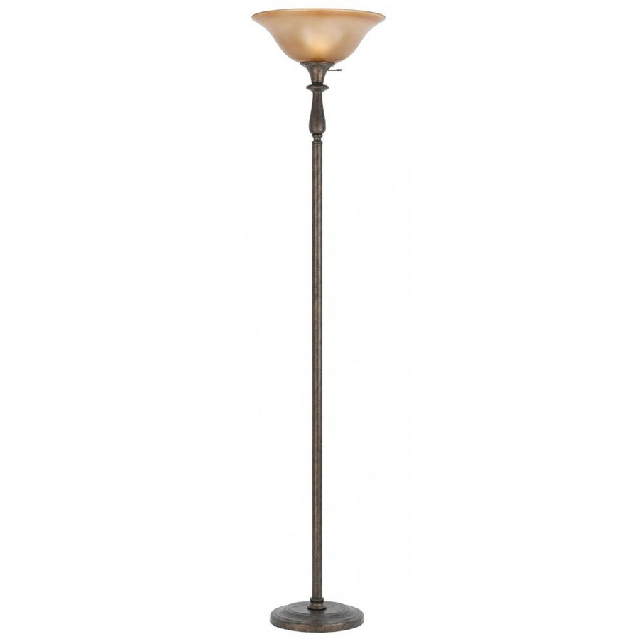 Axis 9-in 3-Way Switch Rust Torchiere Indoor Floor Lamp with