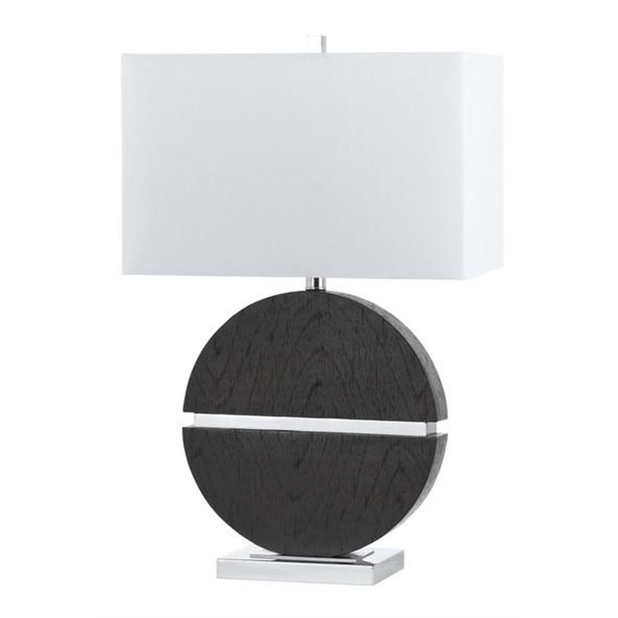 Axis 19 In 3 Way Switch Dark Wood Indoor Table Lamp With Fabric Axis 19 In 3 Way Switch Dark Wood Indoor Table Lamp With Fabric Shade