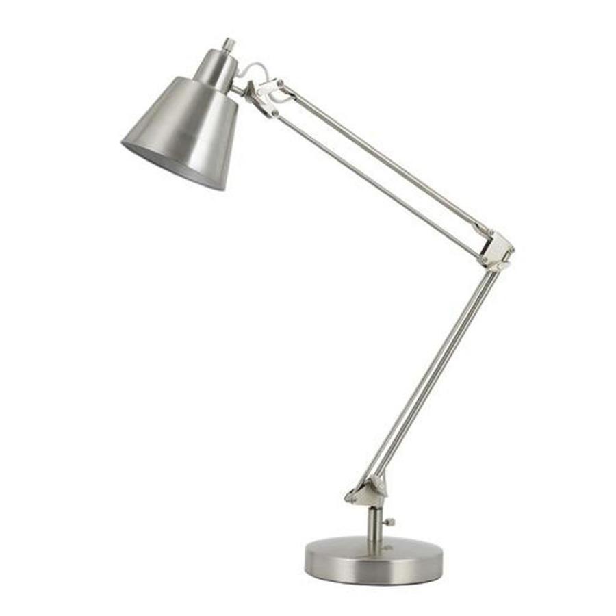 Cal Lighting Udbina 27 In Adjustable Silver Swing Arm Desk Lamp