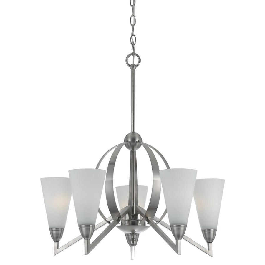 Axis 5 Light Brushed Steel Chandelier At Com Axis 5 Light Brushed Steel Chandelier