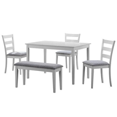 Monarch Specialties White Dining Set With Rectangular Table Monarch Specialties White Dining Set