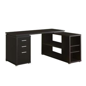 Desks At Lowes Monarch Specialties Contemporary Cuccino L Shaped Desk