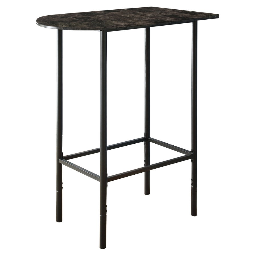 Monarch Specialties Grey Faux Marble Bar Table