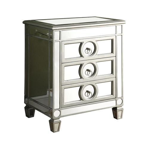 Monarch Specialties Silver Mirror Nightstand At Com Mirror Nightstand At Com