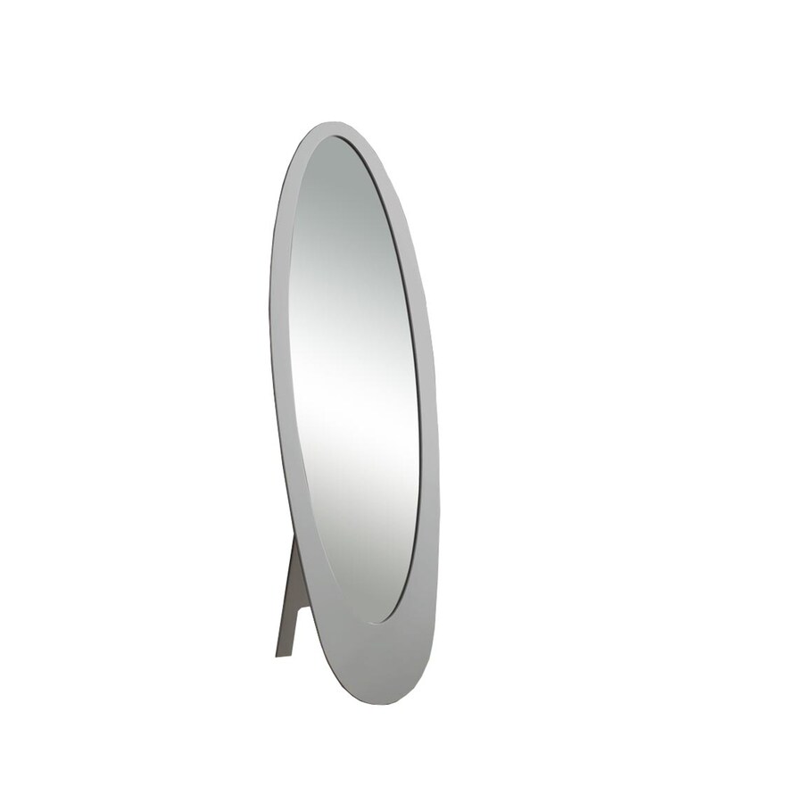 Monarch Specialties 59-in L x 19-in W Oval Grey Framed Floor Mirror