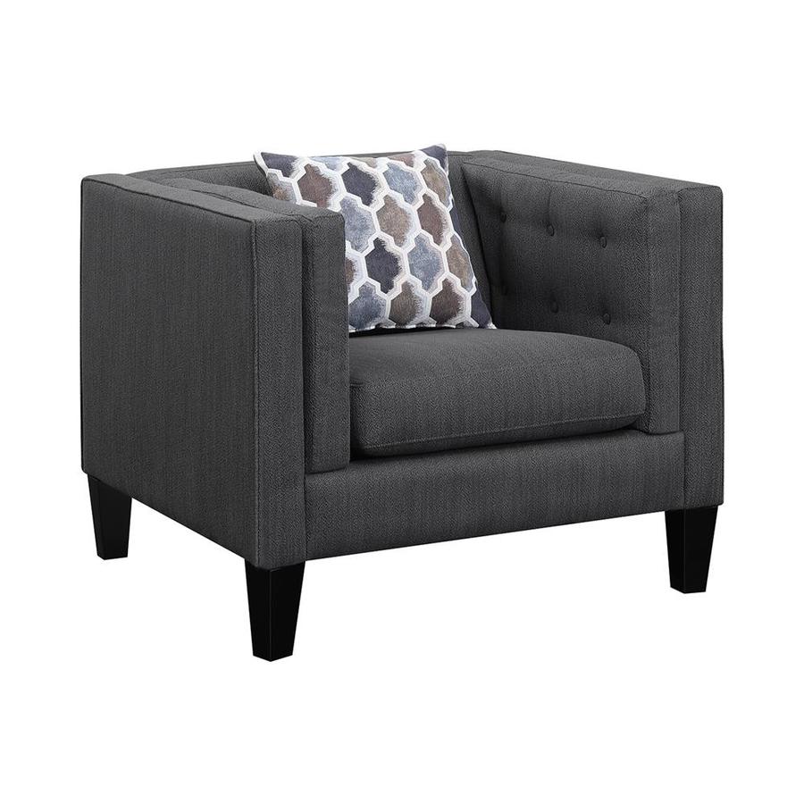 Scott Living Sawyer Modern Dusty Blue Accent Chair at Lowes.com