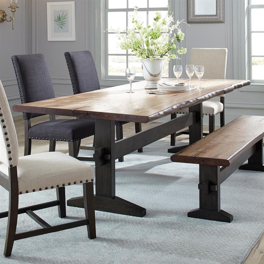 Scott Living Burnham Natural Honey Wood Live Edge Dining ...