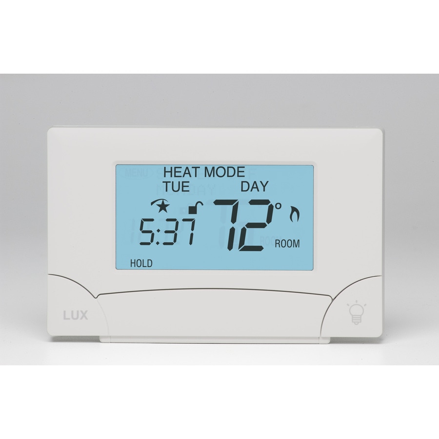 Lux Touch Screen Programmable Thermostat Rectangle in the Programmable ...