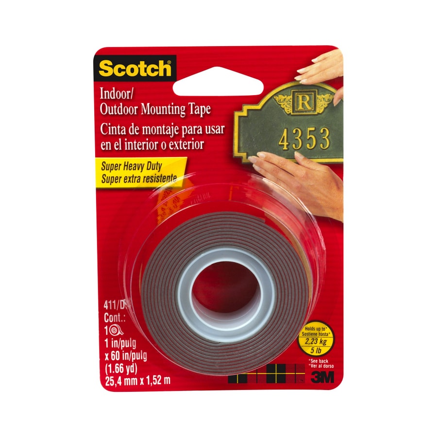Scotch-Mount Extreme Double-Sided Mounting Tapes 3-Pack 1-in x 5-ft  Double-Sided Tape in the Double-Sided Mounting Tape department at
