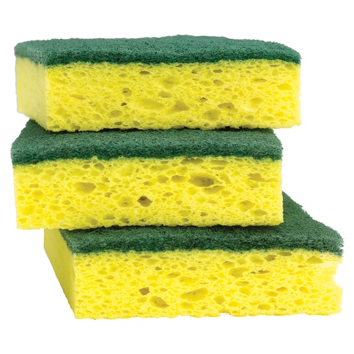 Scotch Brite 3 Pack Cellulose Sponges With Scouring Pads In The Sponges   021200572357xl 