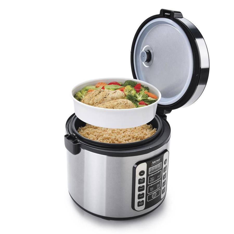 Aroma 20-Cup Programmable Rice Cooker in the Rice Cookers department at ...